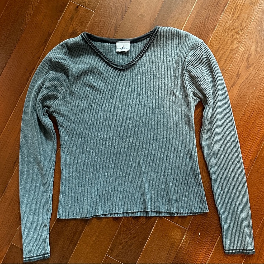 Morgan Sport long sleeve gray sweater medium
